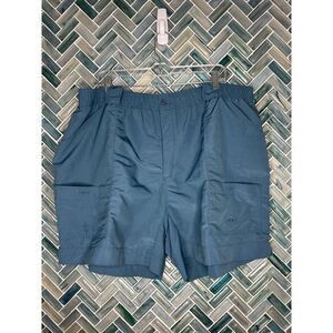 MENS AFTCO OCEAN BLUE ELASTIC WAIST CARGO BOATING‎ ORIGINAL FISHING SHORTS 44